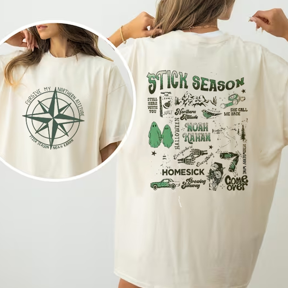 Compass Stick Season Tour Folk Pop Music Concert Shirt 2 Sided